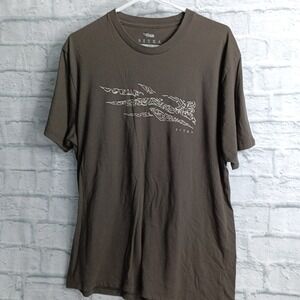 Sitka Gear Mens Large Brown Graphic Logo Short Sleeve T-Shirt Cotton Blend